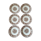 Set of 6 old flat plates