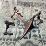Base for candlesticks + 2 modular candlesticks NAGEL copper brown 1970