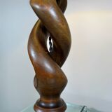 Twisted wood lamp from the 60s
