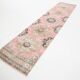 Tapis de couloir oriental vintage rose bleu foncé 3 x 12