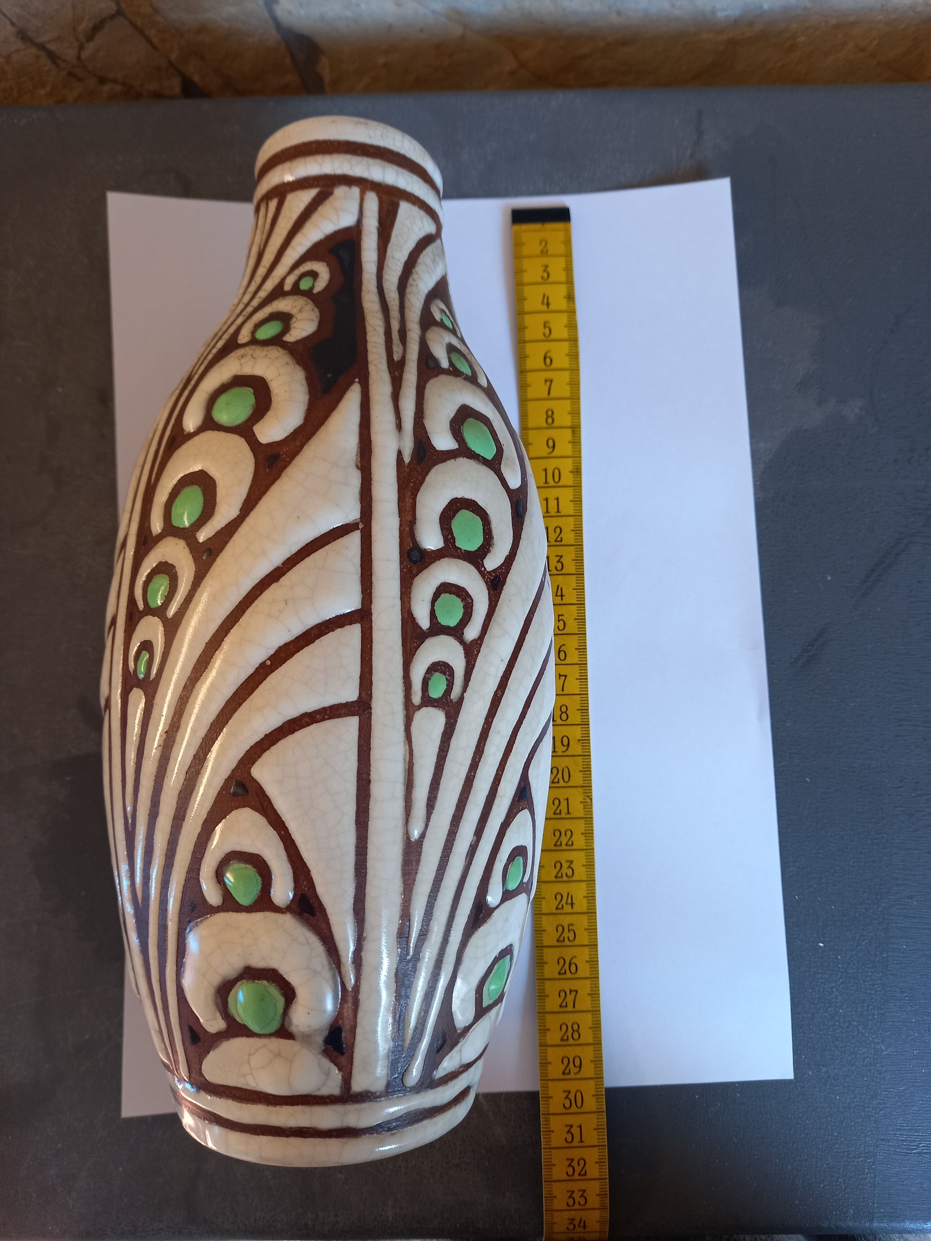 Charles Catteau ceramic vase