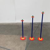 Postmodern German candlesticks by SKS, West Germany, set of 3.