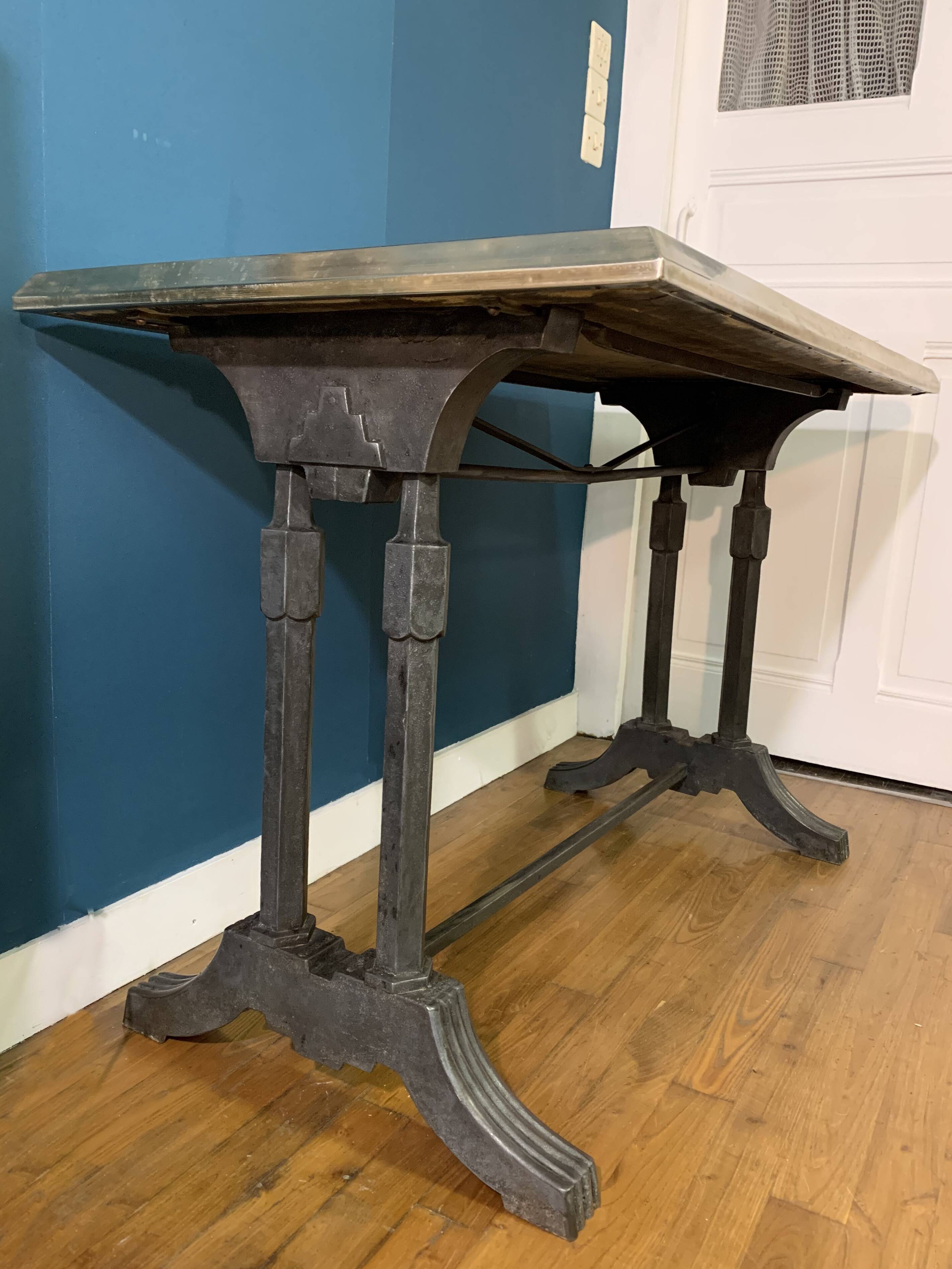 Bistro table early twentieth century Charlionais & Panassier