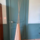 Tipi bamboo and rattan floor lamp