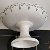 Old compotier iron earth gien green garland 1900-1930