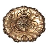Vintage chiseled and embossed cast bronze centerpiece bowl, Italy