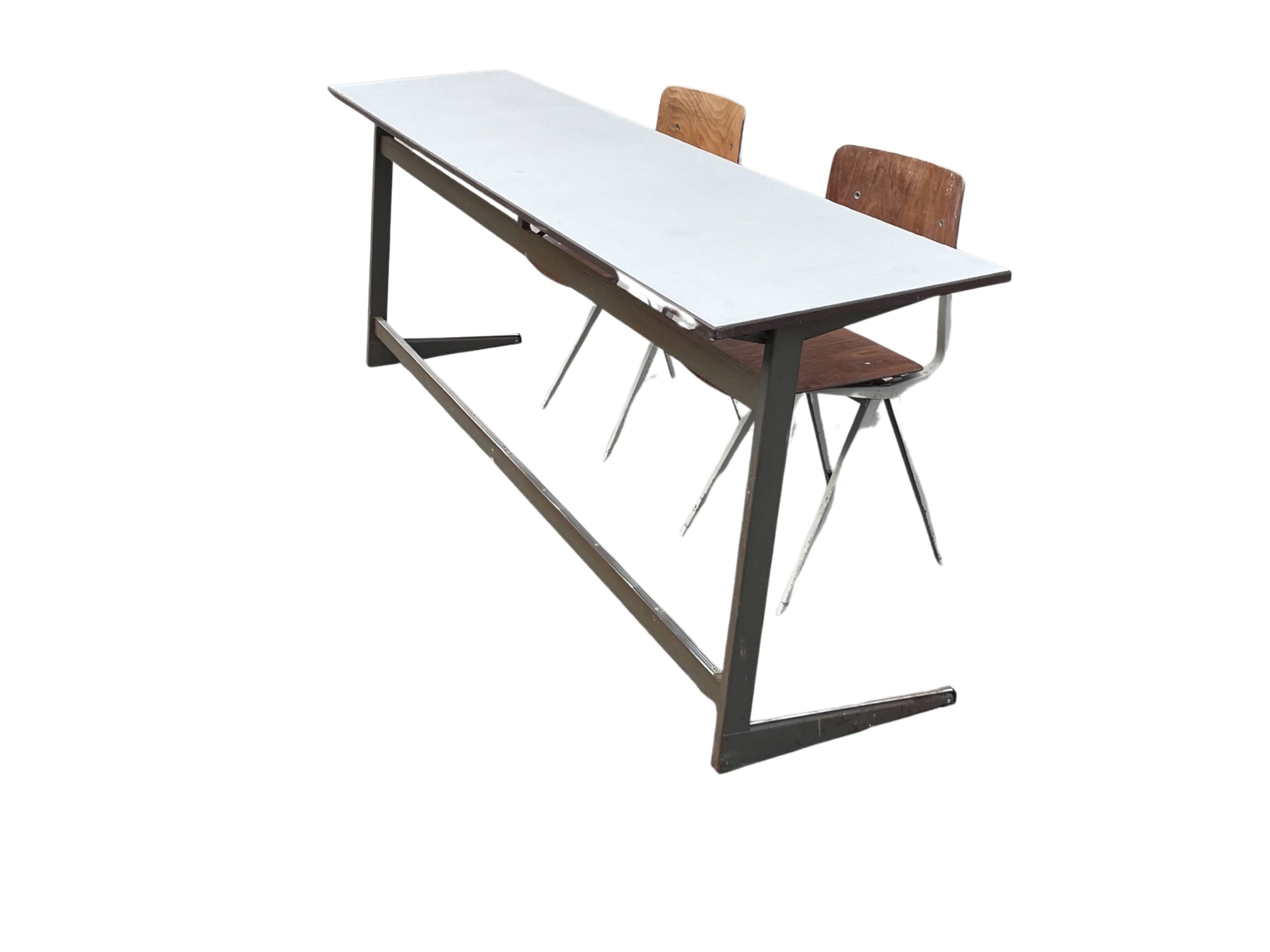 XXL industrial desk, minimalist design from the 50s