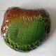 Shell-shaped ceramic dish with glaze signed Suzy Coste – vintage