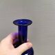 Huge blue glass vase by Otto Brauer for Holmegaard Denmark 1960s