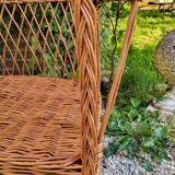 Pair of wicker armchairs