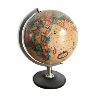 Globe terrestre scanglobe « world antique » made in danemark 1981