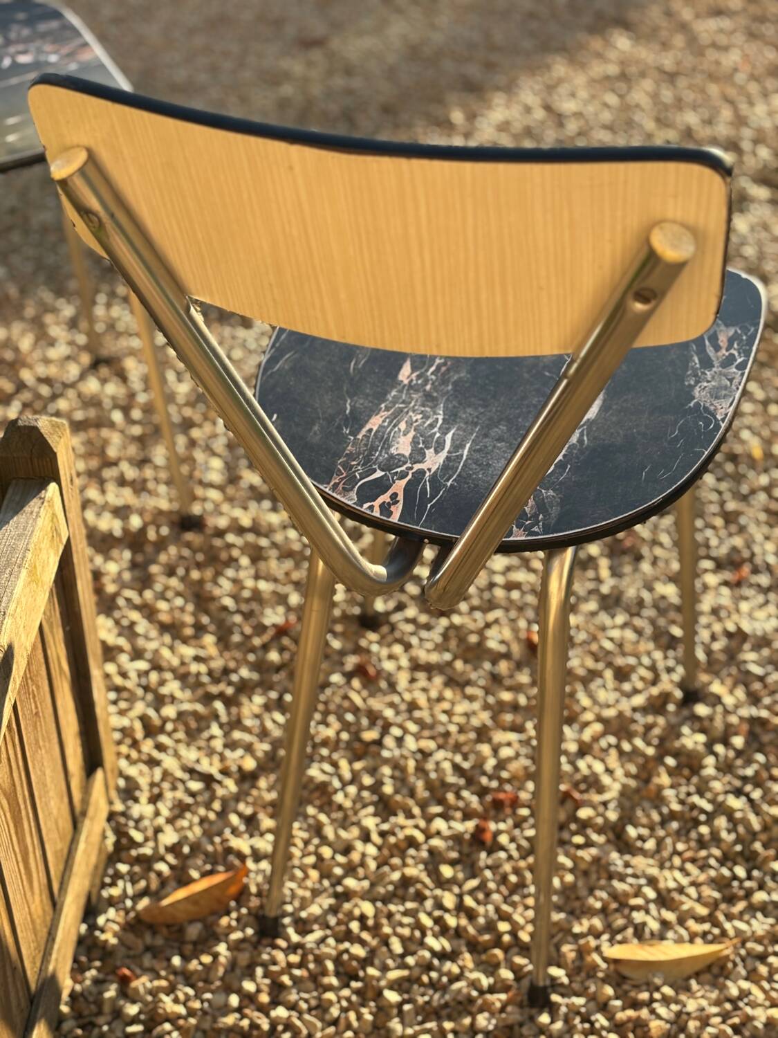 2 vintage formica chairs