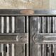 Strafor double-door corrugated iron cloakroom, circa 1920.