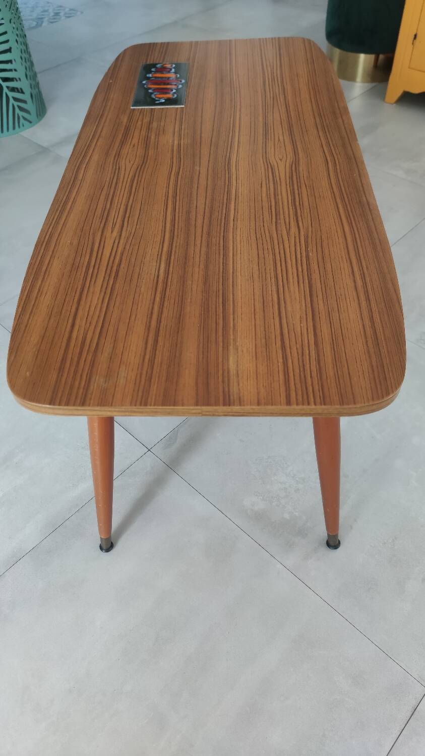 Melamine and ceramic coffee table, 1960