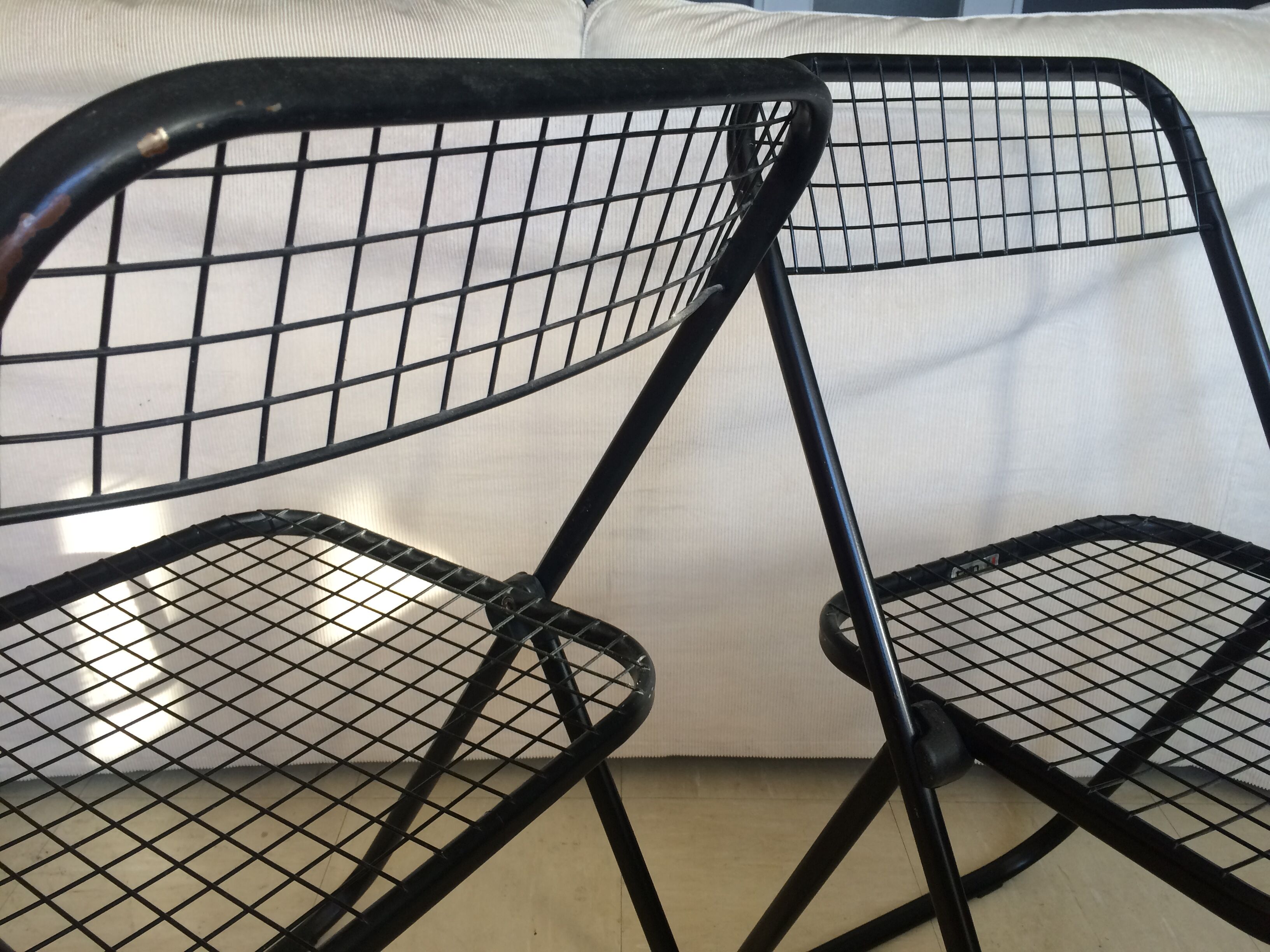 Pair of Cornedo folding chairs by TALIN - Made in Italy - 70s/80s