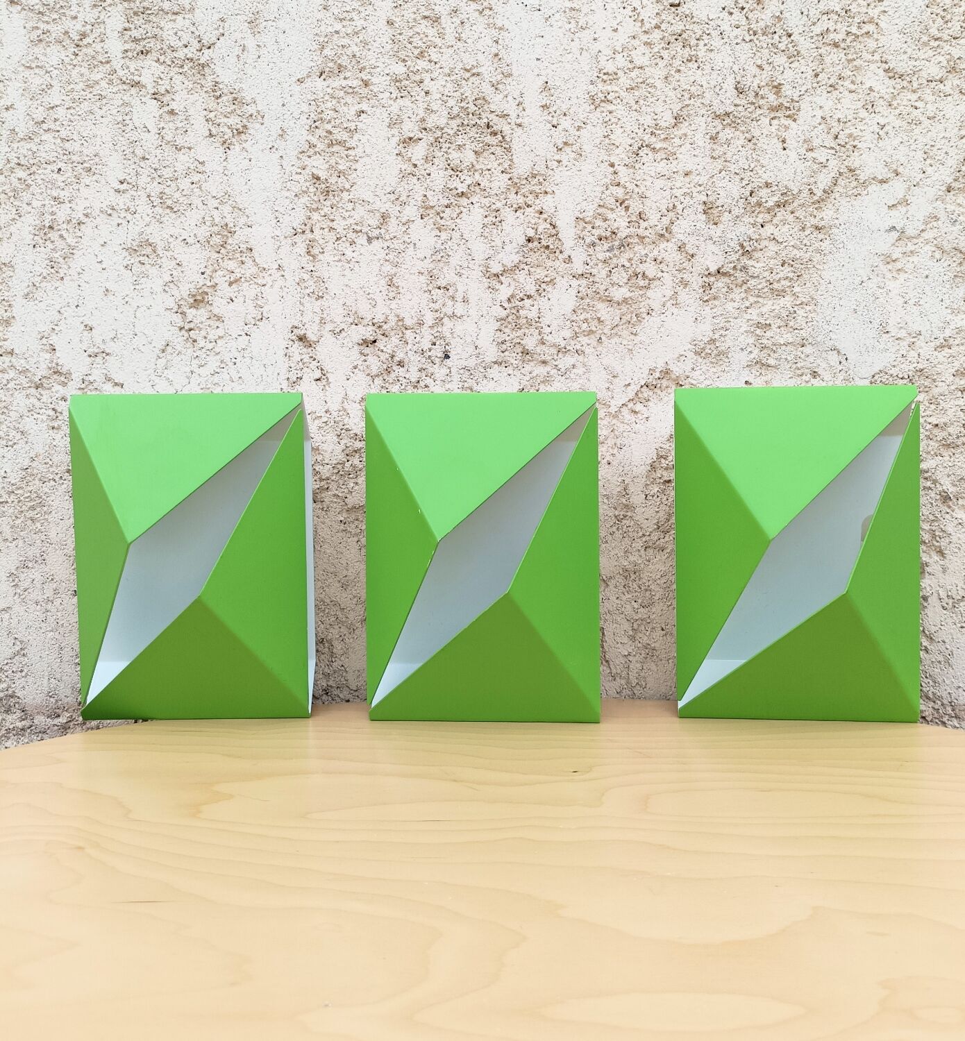 Wall lamp shape vintage origami