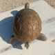 Vintage bronze turtle ashtray