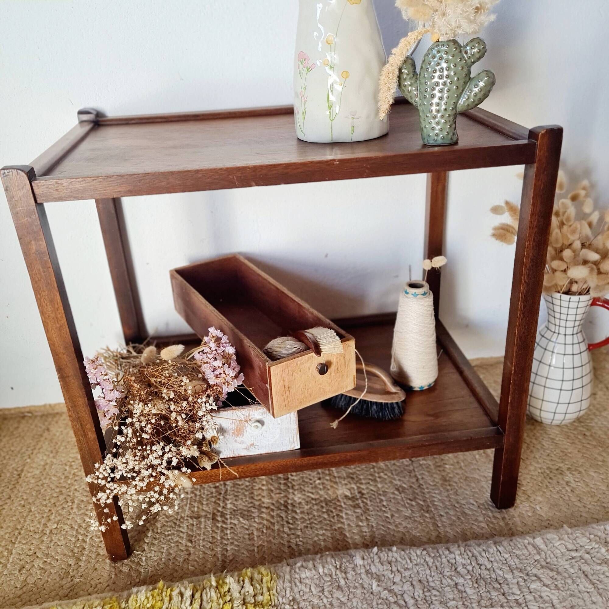 Small antique wooden side table