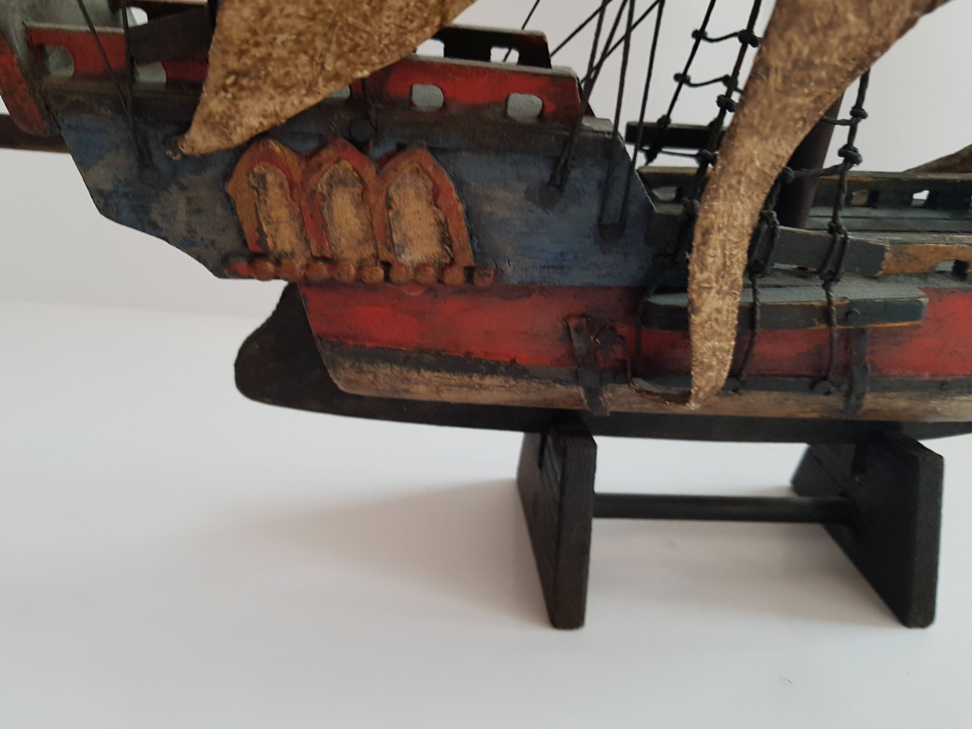 Model boat late 19th