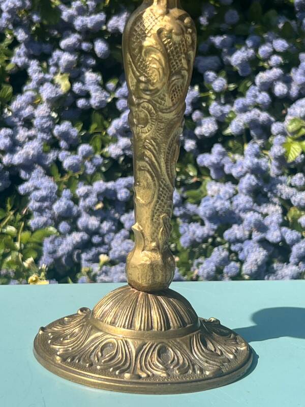 Antique Brass Candlestick – Louis XVI Style, 20th Century