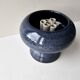Magnificent blue ceramic flowerpot vase signed (pictogram with identification)