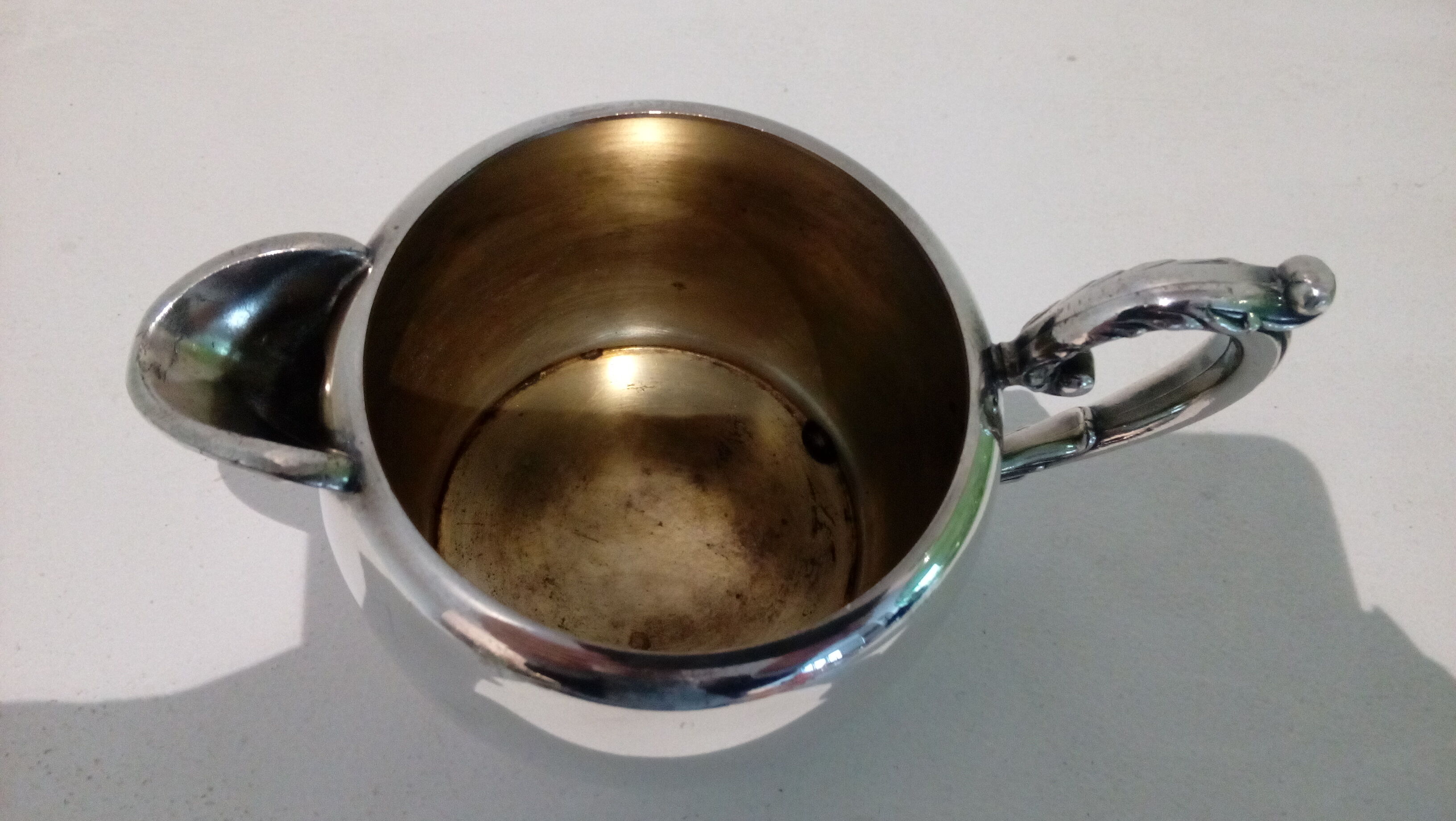 Milk pot creamer silver metal