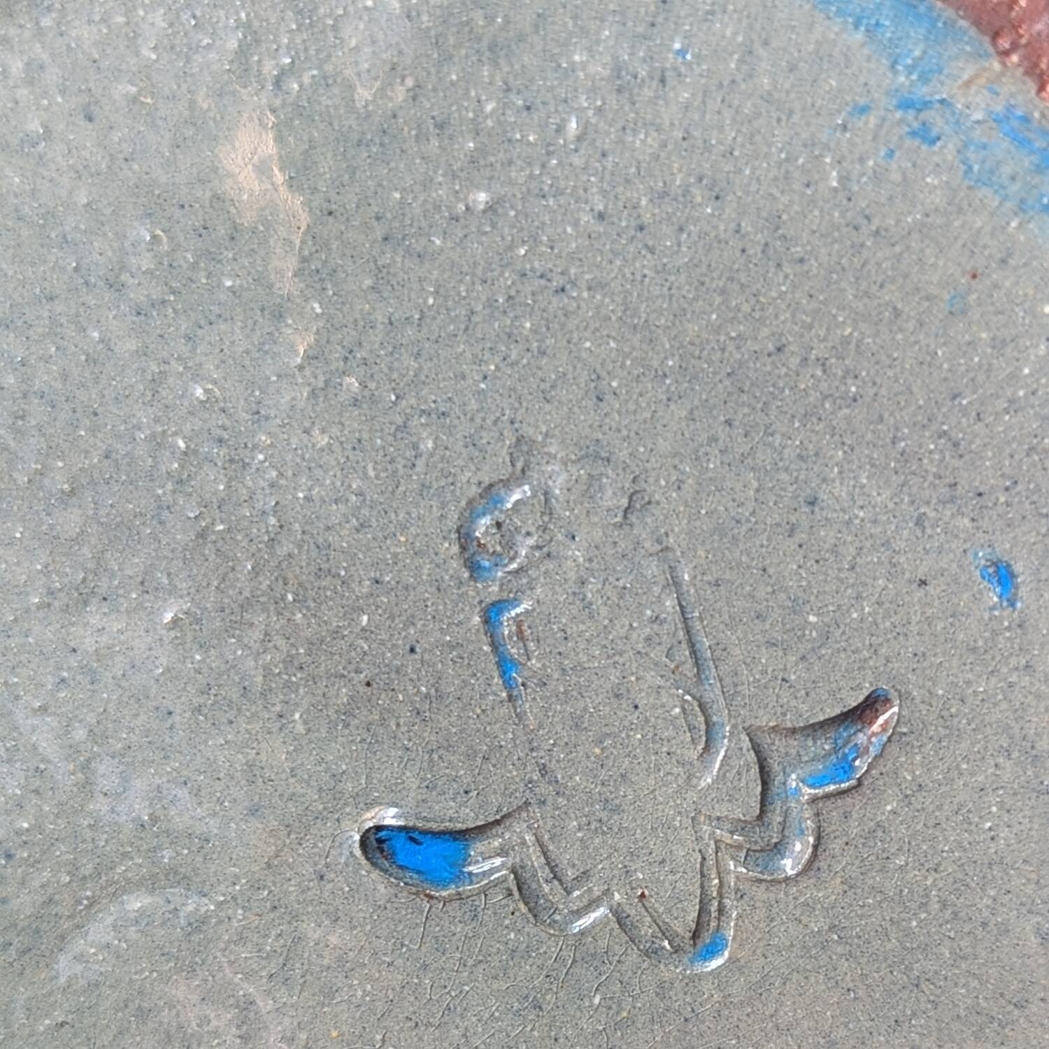 Vase ancien motif floral manufacture Karlsruhe Alfred Kusche