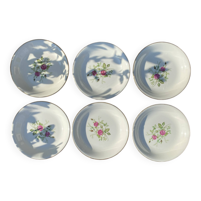 Six assiettes Gien
