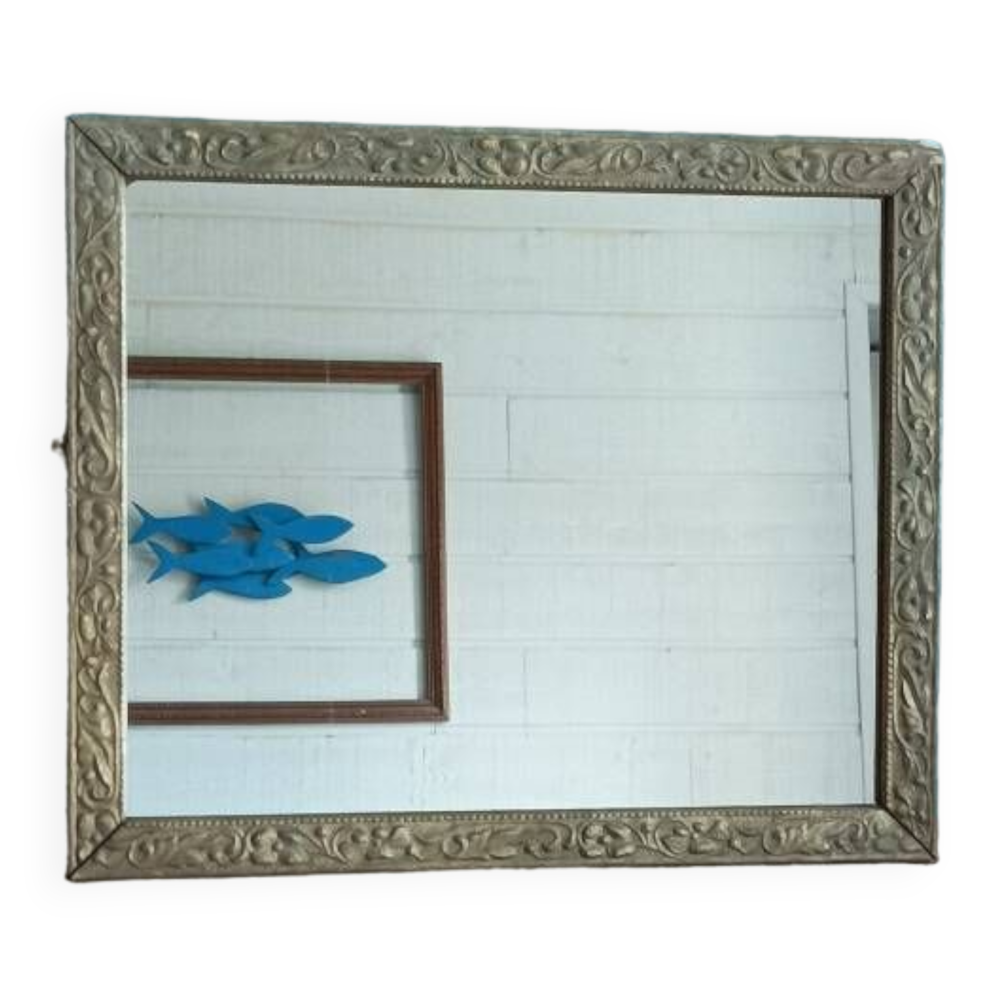 Mirror Carved gilded stucco wood frame patinated dpmc 0923237