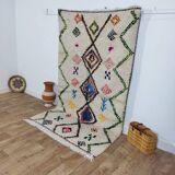 Handmade wool Berber rug 242 X 138 CM