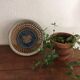 Vintage metal and wicker basket