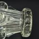 Vintage thick moulded glass/crystal vase Sculptural design Art Deco