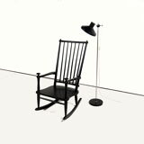 Fauteuil à bascule scandinave milieu de siècle