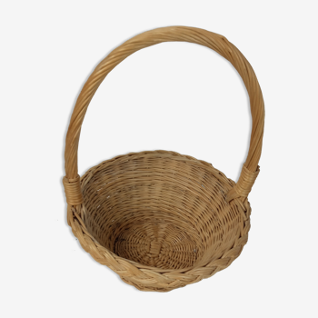 Panier anse osier vintage