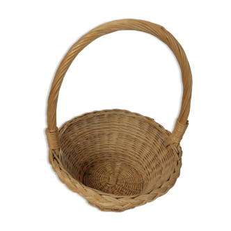 Basket handle vintage wicker