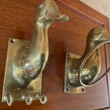 Duo of bronze towel rails