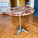 Marble top pedestal table