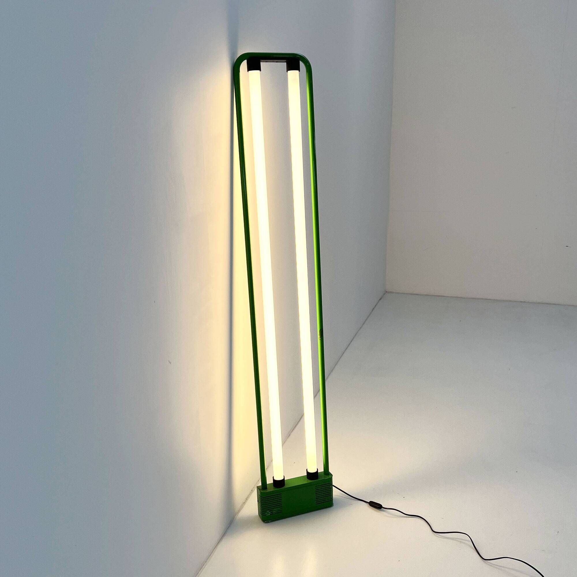 Green floor lamp by Gian N. Gigante for Zerbetto, 1980