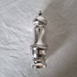 Moulin poivrière en métal argenté style classique années 1950