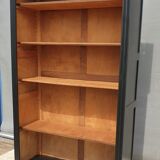 Open bookcase XIXth lacquered black