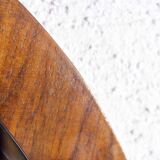 Round Scandinavian teak mirror - 58cm