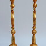 Pair of Gilded Bronze Lamp by Pierre Casenove for Fondica, France
