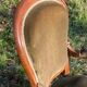 Fauteuil Voltaire Louis Philippe en velours vert bois XIX