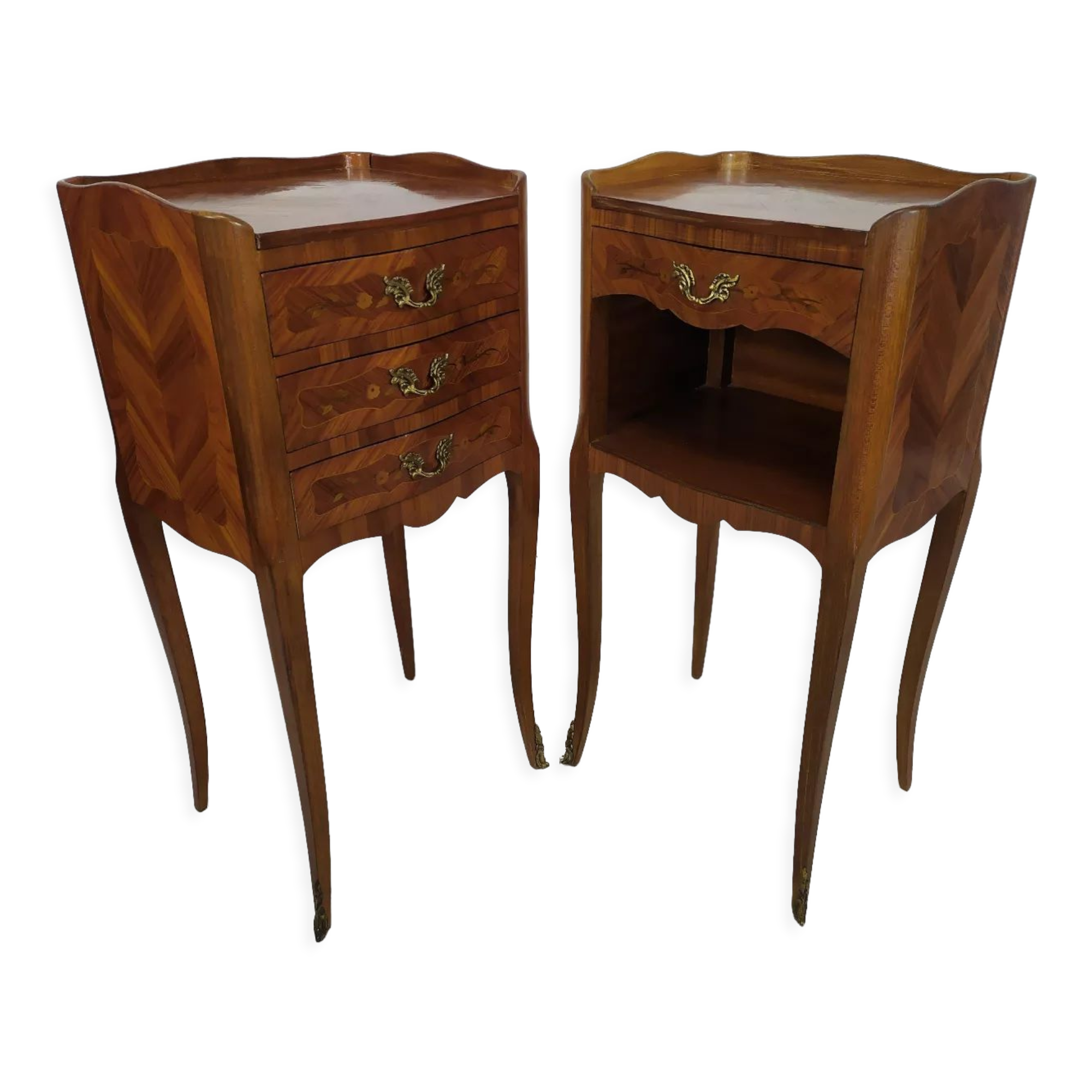 Pair of Louis XV style bedside tables