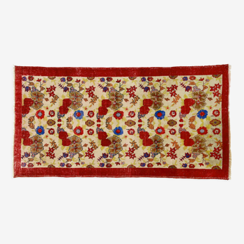 Anatolian handmade vintage rug 190 cm x 100 cm