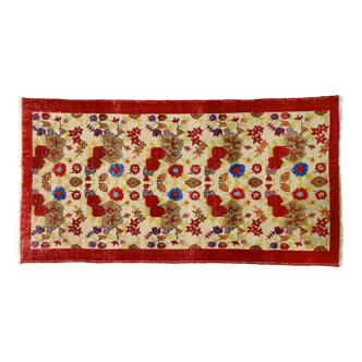 Anatolian handmade vintage rug 190 cm x 100 cm