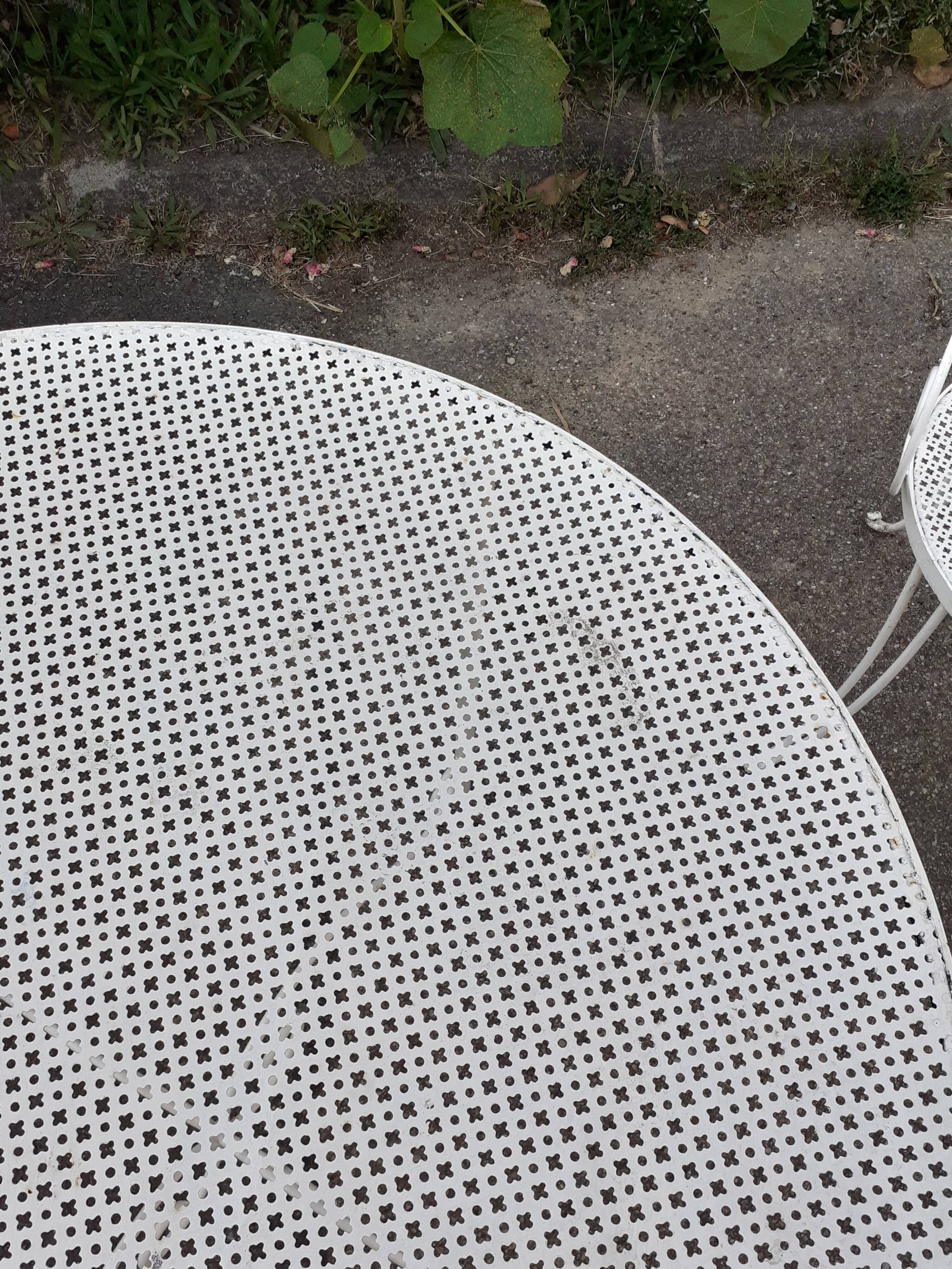 Old wrought iron garden furniture