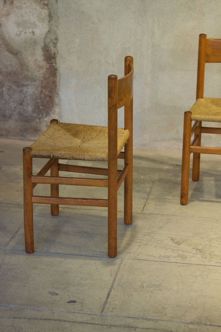 Series of four chairs and two armchairs Danish design 1960'