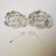 2 Old Crystal Salt Cellars Signed Daum
