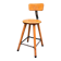 Vintage industrial workshop stool in wood, 1950s